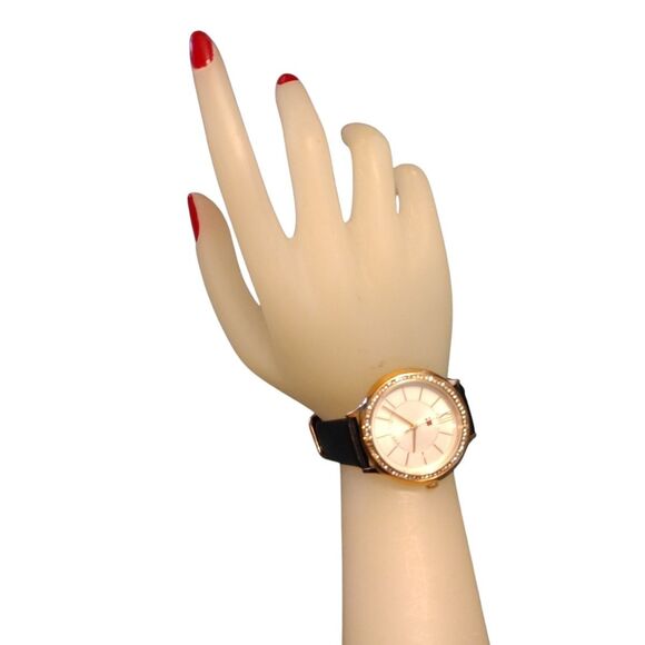 Tommy Hilfiger Rose Gold Bezel Watch 1781853 Leather Band 2016 NEW BATTERY NIB - Picture 5 of 16
